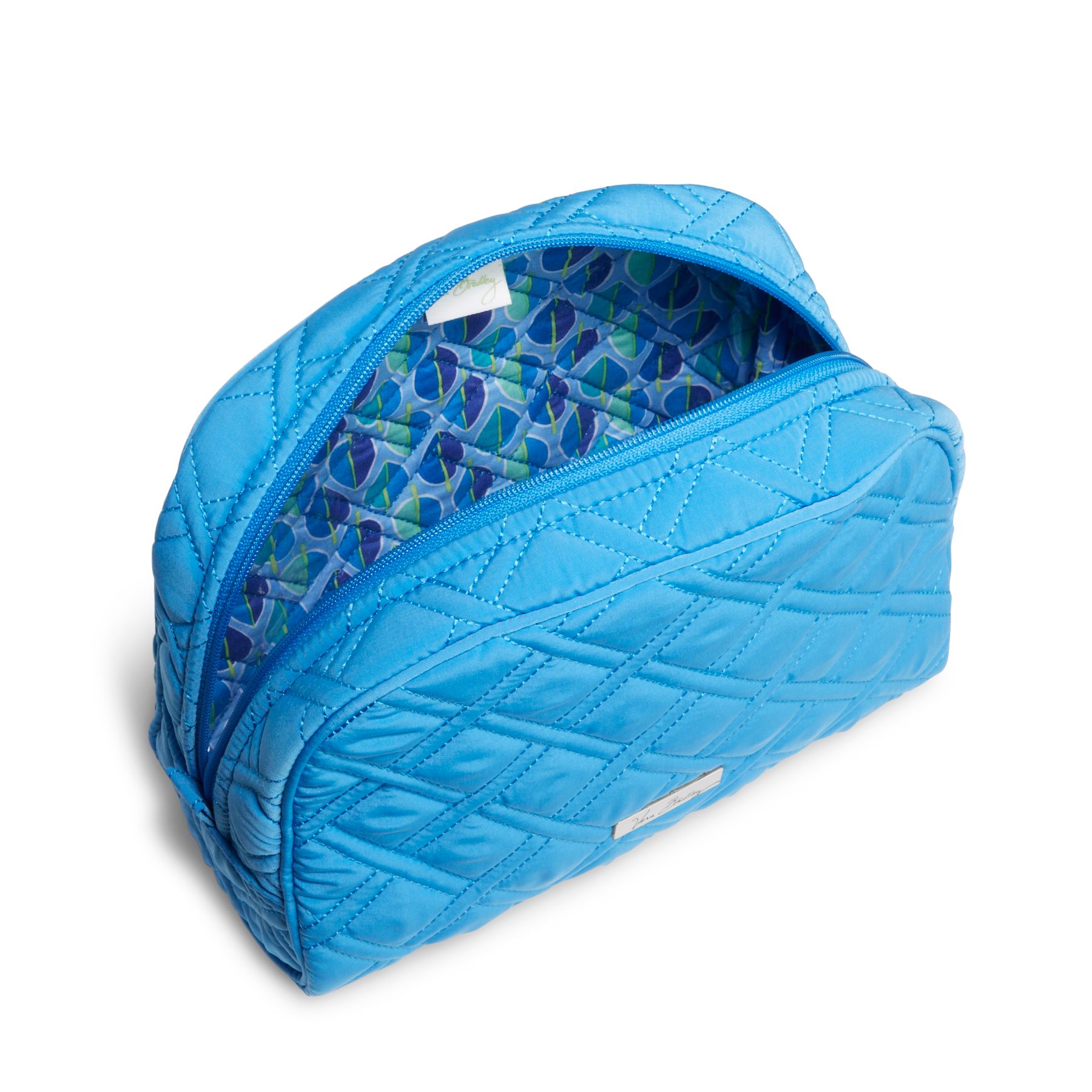 Vera Bradley Large Zip Cosmetic Makeup Bag in Coastal Blue eBay