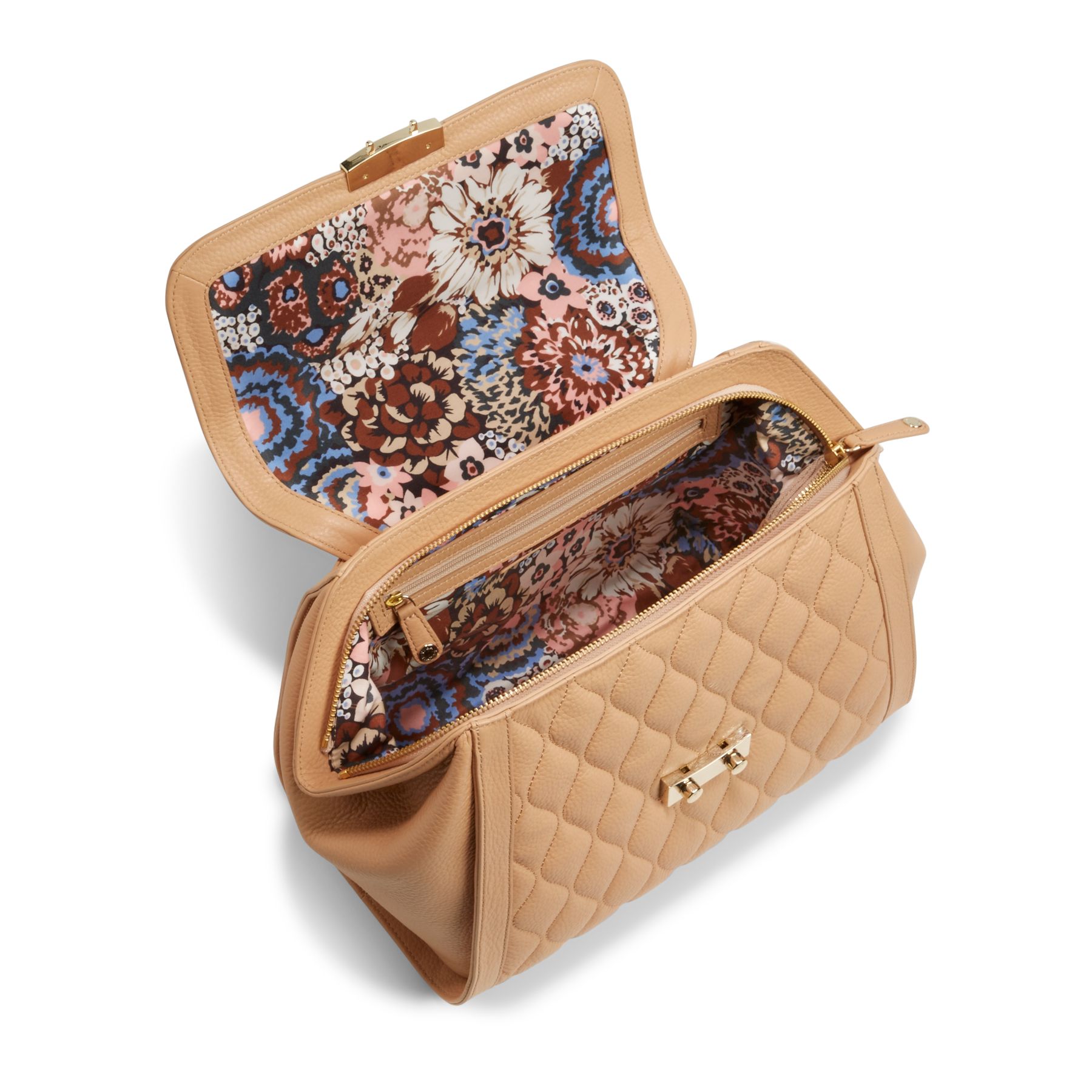 Vera Bradley Quilted Leather Stella Satchel Bag