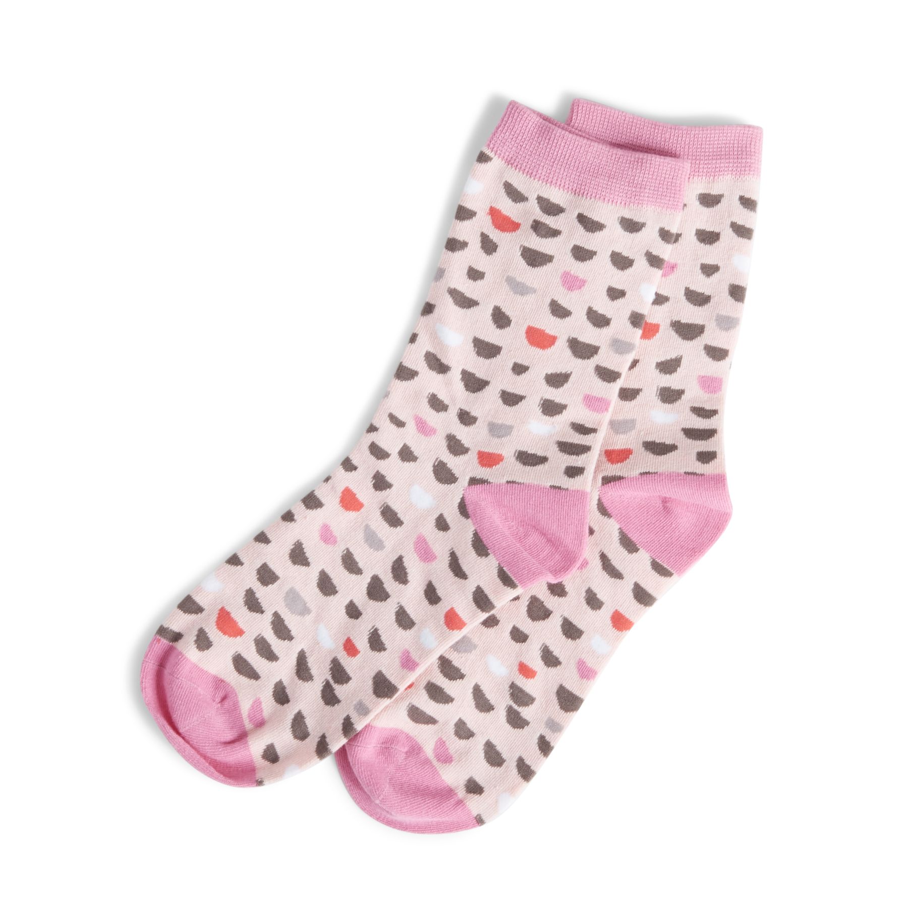 Vera Bradley Foxy Socks in Blush Half Moons