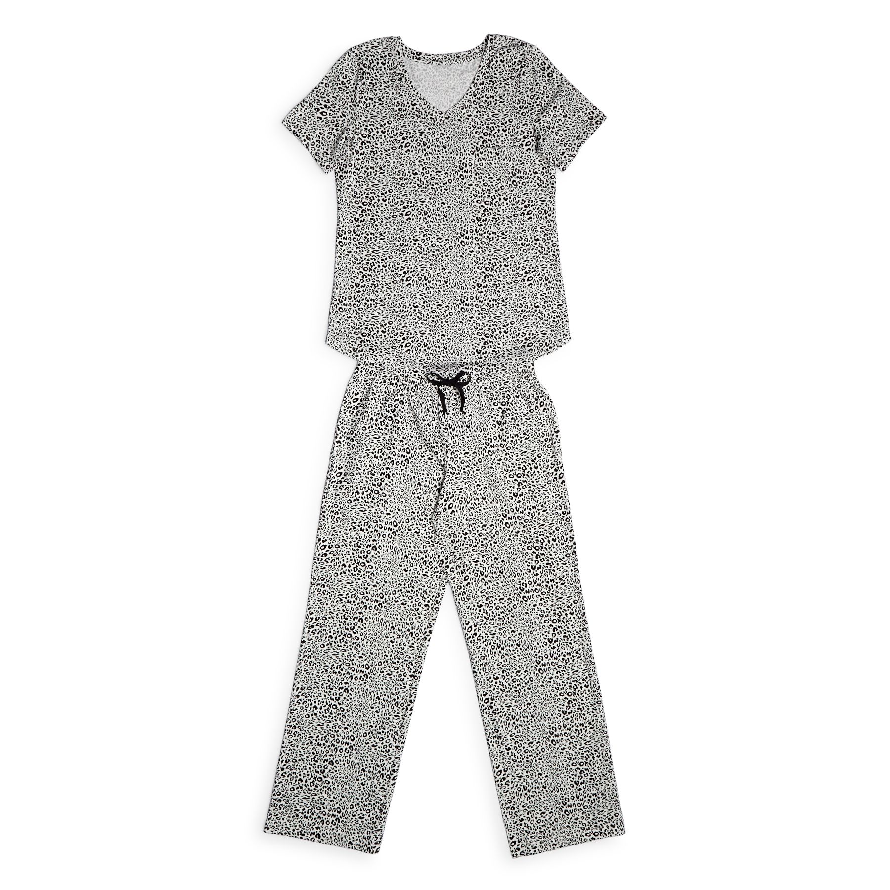Vera Bradley Knit Pajama Set in Camocat White