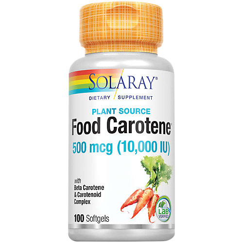 All Natural Food Carotene with 10,000 IU Vitamin A (100 Perle Capsules) 