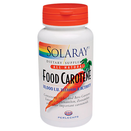 All Natural Food Carotene with 10,000 IU Vitamin A (200 Perle Capsules) 