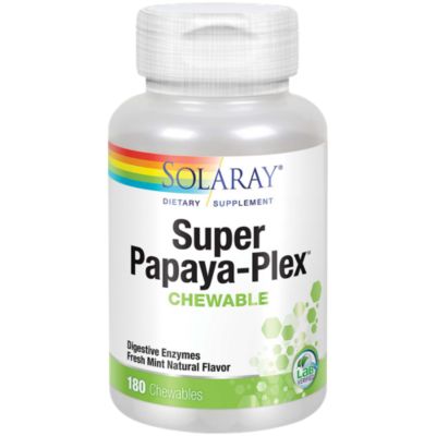 Super PapayaPlex Digestive Enzymes Breath Freshener Fresh Mint (180 Chewables) 
