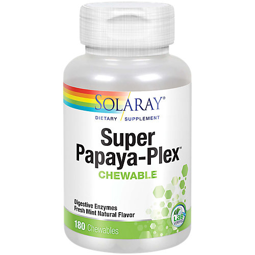 Super PapayaPlex Digestive Enzymes Breath Freshener Fresh Mint (180 Chewables) 