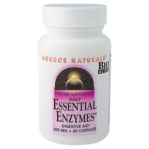 Daily Essential Enzymes Digestive Aid 500 MG (60 Capsules) 