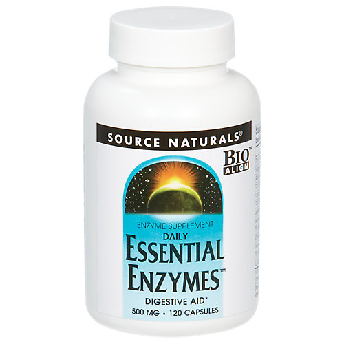 Daily Essential Enzymes Digestive Aid 500 MG (120 Capsules) 