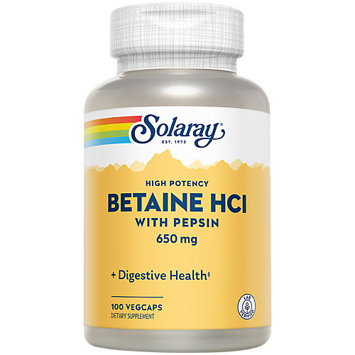 HCL with Pepsin High Potency Digestive Support 650 MG (100 Capsules) 