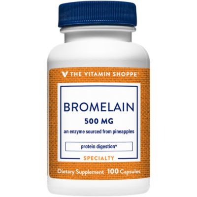 The Vitamin Shoppe Bromelain 500MG 600 GDU, Supports Protein Digestion Absorption, Enzyme Sourced from Pineapples (100 Capsules) 