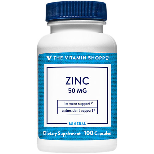 Zinc 50mg Supports Healthy Immune Function Eye Health, Highly Absorbable, Antioxidant Supplement Daily Serving, Gluten Dairy Free (100 Capsules) by The Vitamin 