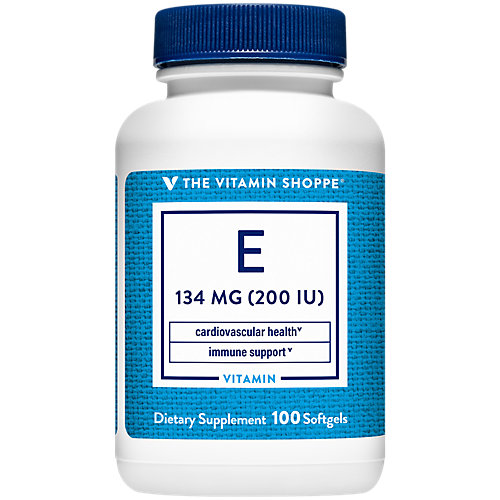 Vitamin E 200IU Natural Source, Supports Healthy Cardiovascular System, Immune Health Eye Health Once Daily (100 Softgels) by The Vitamin Shoppe 