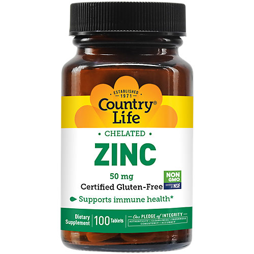 Chelated Zinc Supports Immune Health 50 MG (100 Tablets) 