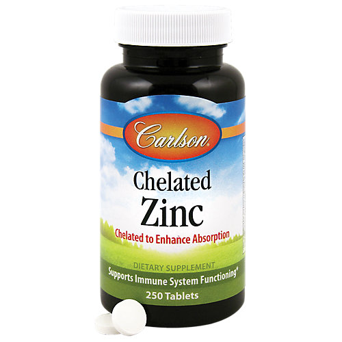 Chelated Zinc for Enhanced Absorption 30 MG (250 Tablets) 