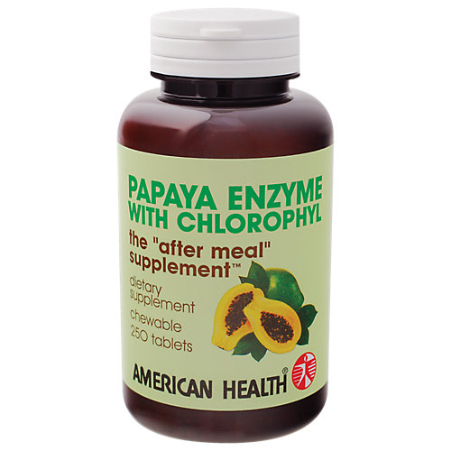 Papaya Enzyme with Chlorophyll The After Meal Supplement (250 Chewable Tablets) 