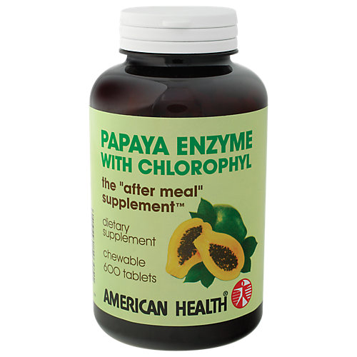 Papaya Enzyme with Chlorophyll The After Meal Supplement (600 Chewable Tablets) 