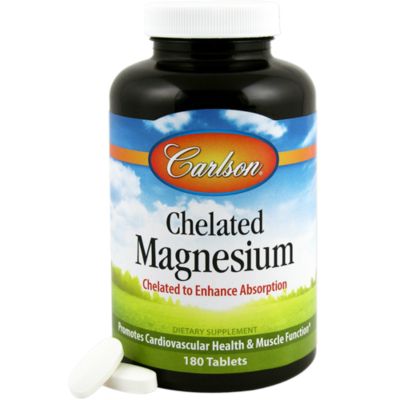 Chelated Magnesium for Enhanced Absorption 400 MG (180 Tablets) 