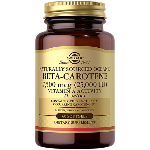 100 Natural Oceanic BetaCarotene Vitamin A Activity 25,000 IU (60 Softgels) 