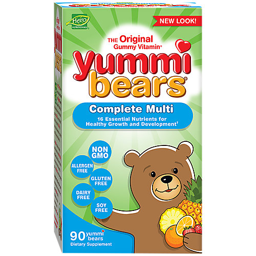 Organic Yummi Bears Multivitamin for Kid's Mixed Fruit (90 Gummies) 
