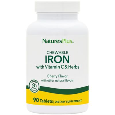 Iron with Vitamin C Herbs High Potency (90 Chewable Tablets) 