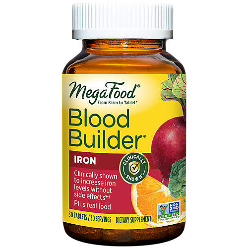 Blood Builder with Whole Food Iron Organic Beet Root (30 Tablets) 