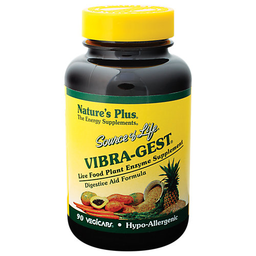 Source of Life VibraGest Food Plant Enzyme Digestive Aid Formula (90 Vegetarian Capsules) 