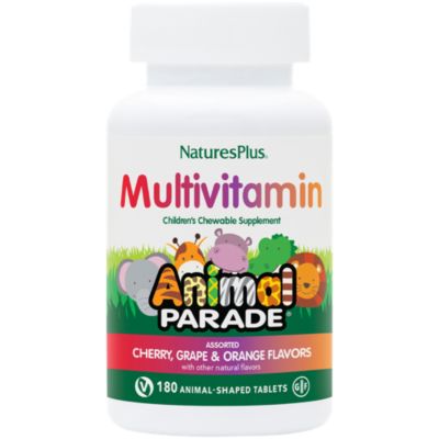 Animal Parade Multivitamin for Kid's Cherry, Orange Grape (180 Chewable Tablets) 