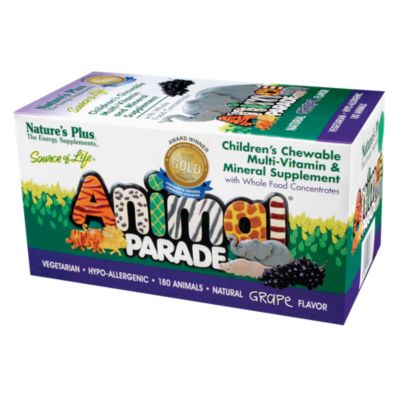 Animal Parade Multivitamin for Kid's Grape (180 Chewable Tablets) 