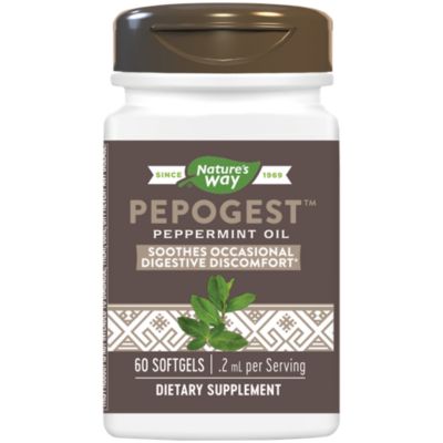 Pepogest Peppermint Oil Natural Gastrointestinal Comfort (60 Softgels) 