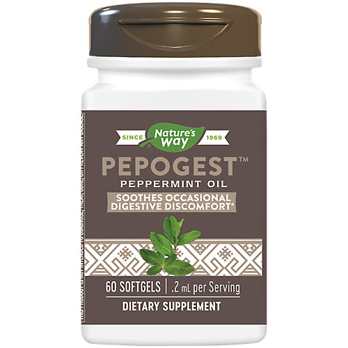 Pepogest Peppermint Oil Natural Gastrointestinal Comfort (60 Softgels) 