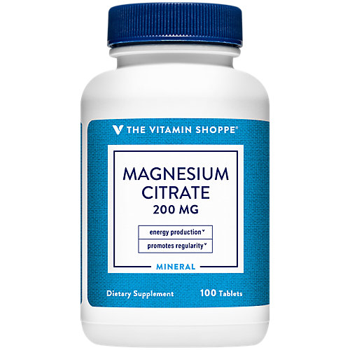Magnesium Citrate 200mg Tablets, Magnesium Supplement as Citrate for Muscle Relaxation – Supports Nerve, Heart and Muscle Function – Boosts Energy Production (1 