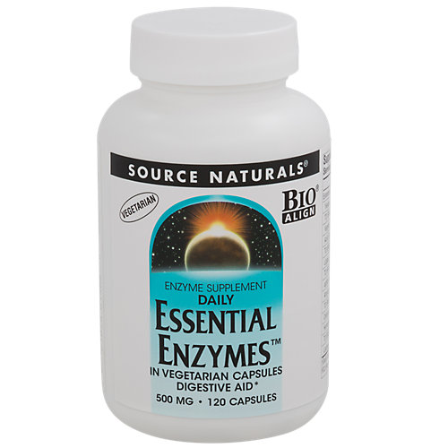 Daily Essential Enzymes Digestive Aid 500 MG (120 Vegetarian Capsules) 