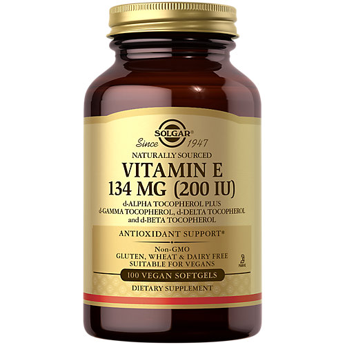 Natural Vitamin E 200 IU (100 Vegetarian Softgels) 
