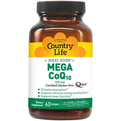 MaxiSorb Mega CoQ10 100 MG (60 Vegetarian Softgels) 