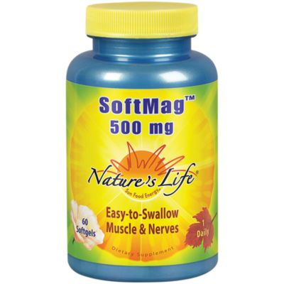SoftMag Easy to Swallow Magnesium for Muscle Nerves (60 Softgels) 