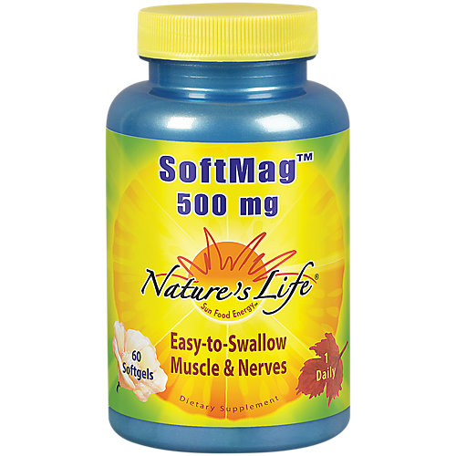 SoftMag Easy to Swallow Magnesium for Muscle Nerves (60 Softgels) 
