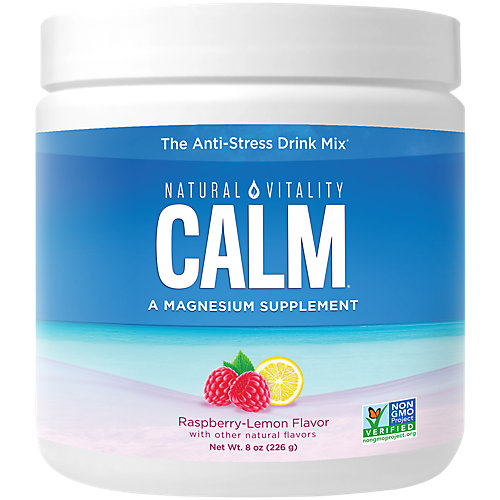 Natural Calm Magnesium Powder Raspberry Lemon (56 Servings) 