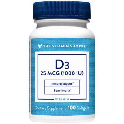 Vitamin D3 1000IU Softgel, Supports Bone Immune Health, Aids in Cellular Growth Calcium Absorption, Gluten Free Once Daily Formula (100 Softgels) by The Vitamin 