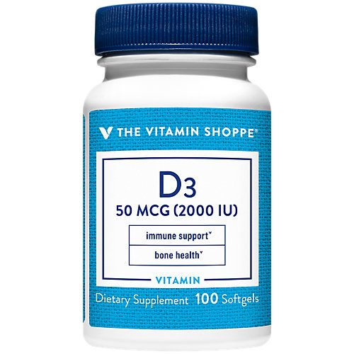 Vitamin D3 2000IU Softgel, Supports Bone Immune Health, Aids in Cellular Growth Calcium Absorption, Gluten Free Once Daily Formula (100 Softgels) by The Vitamin 
