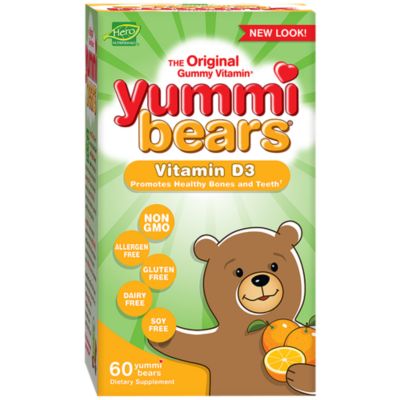 Vitamin D3 Yummi Bears for Kid's Orange (60 Gummies) 