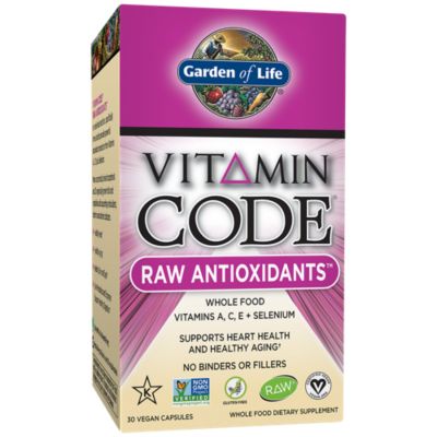 Vitamin Code Raw Antioxidants with Whole Food Vitamin A, C, E + Selenium (30 Vegan Capsules) 