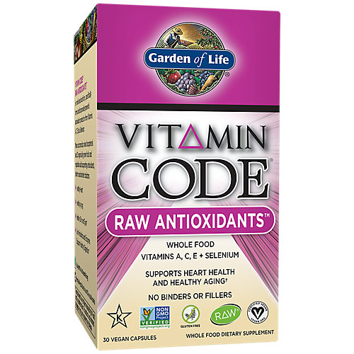 Vitamin Code Raw Antioxidants with Whole Food Vitamin A, C, E + Selenium (30 Vegan Capsules) 