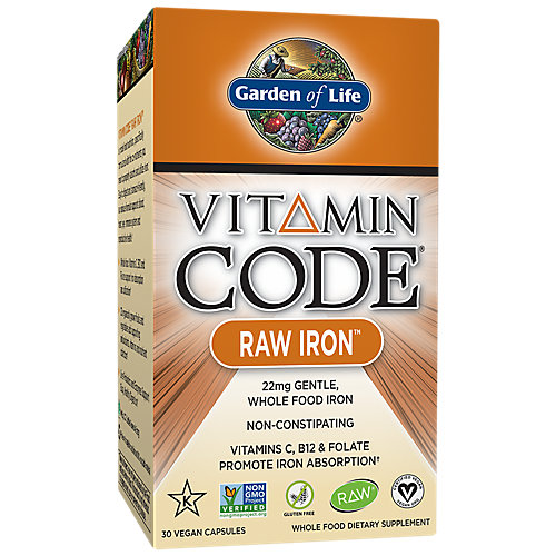Vitamin Code Whole Food Iron (30 Vegan Capsules) 