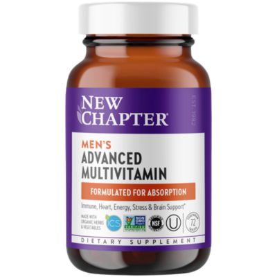 Organic Multivitamin for Every Man WholeFood Complex (72 Tablets) 