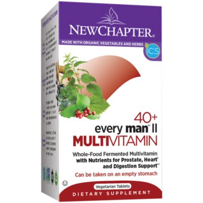 Organic Multivitamin for Every Man II 40+ WholeFood Complex (96 Tablets) 