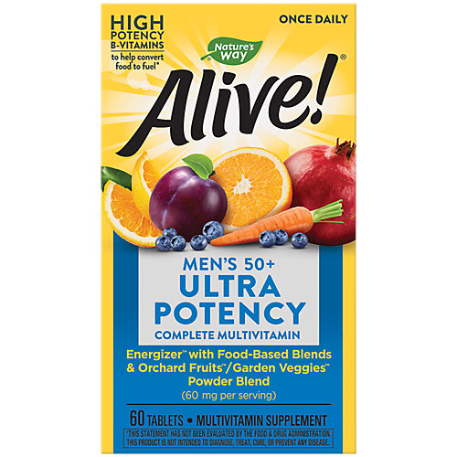 Alive Once Daily Men's 50+ Multivitamin Ultra Potency (60 Tablets) 