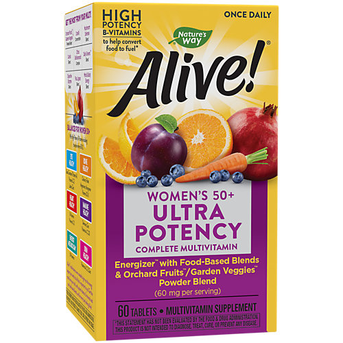 Alive Once Daily Women's 50+ Multivitamin Ultra Potency (60 Tablets) 