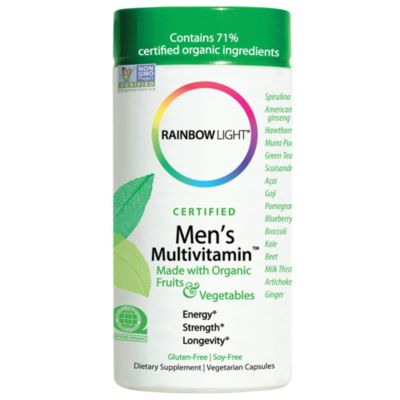 Organic Whole Food Multivitamin for Men (120 Vegetarian Capsules) 