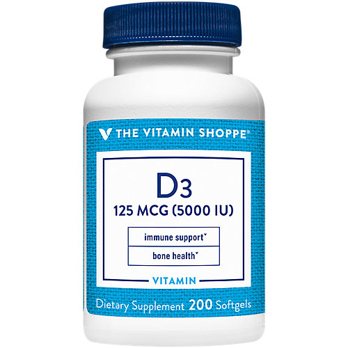 Vitamin D3 5000IU Softgel, Supports Bone Immune Health, Aids in Cellular Growth Calcium Absorption, Gluten Free Once Daily Formula (200 Softgels) by The Vitamin 