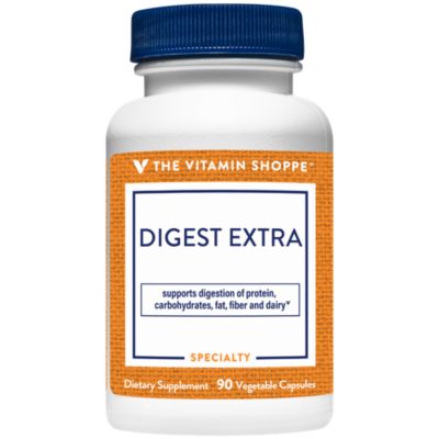 Digest Extra Digestive Enzymes for Fats, Carbohydrates and Protein Including a Digestive Aid for Gluten and Dairy Supports Nutrient Absorption (90 Vegetable Cap 