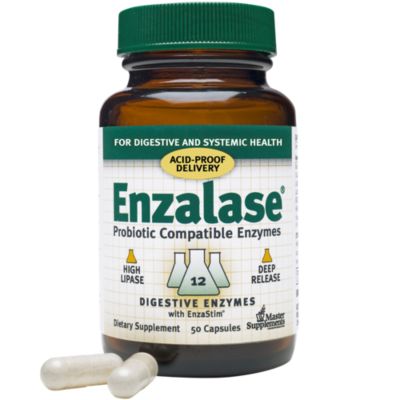 Enzalas Probiotic Compatible Enzymes Digestive Enzymes with EnzaStim (50 Capsules) 