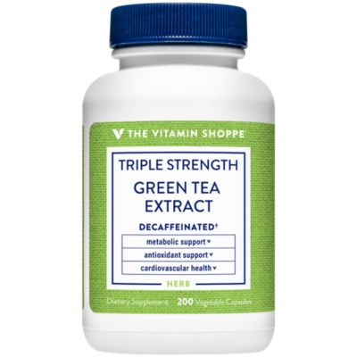 Triple Strength Green Tea Extract 750mg Capsules with EGCG – A Natural Antioxidant to Support Fat Metabolism – Fights Free Radicals – Decaffeinated (200 Vegetar 